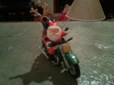Hallmark Joy Ride Santa Motorcycle Christmas Ornament -- Antique Price ...