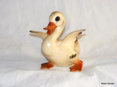 white duck figurine