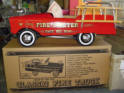 amf fire truck pedal car