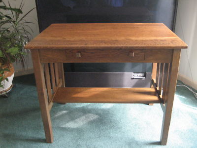 Mission Style Solid Oak Library Table Antique Price Guide