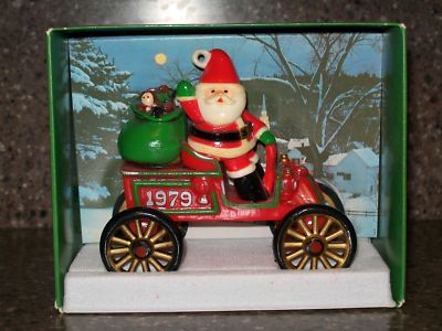 1979 Hallmark SANTAS MOTORCAR Ornament #1 Series BOX -- Antique Price ...