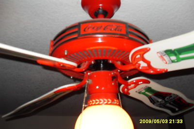 Coca Cola Ceiling Fan With Globe Light Antique Price