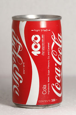 1986 Coca Cola can from Israel, Centennial Celebration -- Antique Price ...