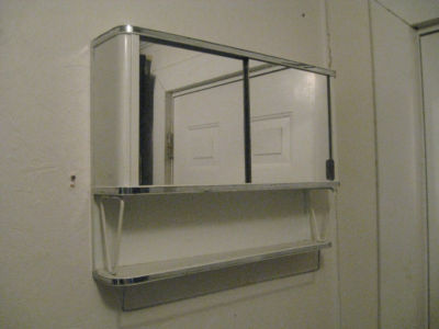 Rare Vintage Art Deco Metal Medicine Cabinet By Lawson Antique