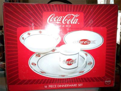 coca cola dish set