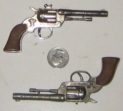 2 Mini Rayo Minature Toy Cap Guns Circa 1960 Antique Price Guide Details Page