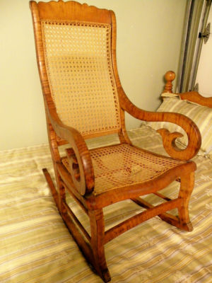 ANTIQUE CANE LADIES ROCKING CHAIR -- Antique Price Guide Details Page