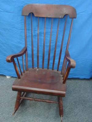 Tell City Wood Antique Original Rocking Chair Furniture Antique