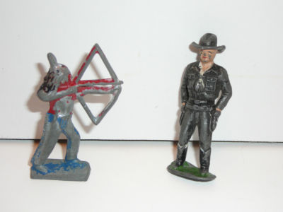 lead cowboy and indian figures