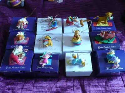 Job Lot Grolier Disney Christmas Decorations Ornaments Antique