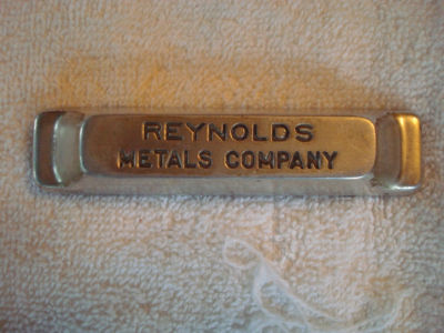 REYNOLDS METALS COMPANY ALUMINUM PAPERWEIGHT Antique Price Guide