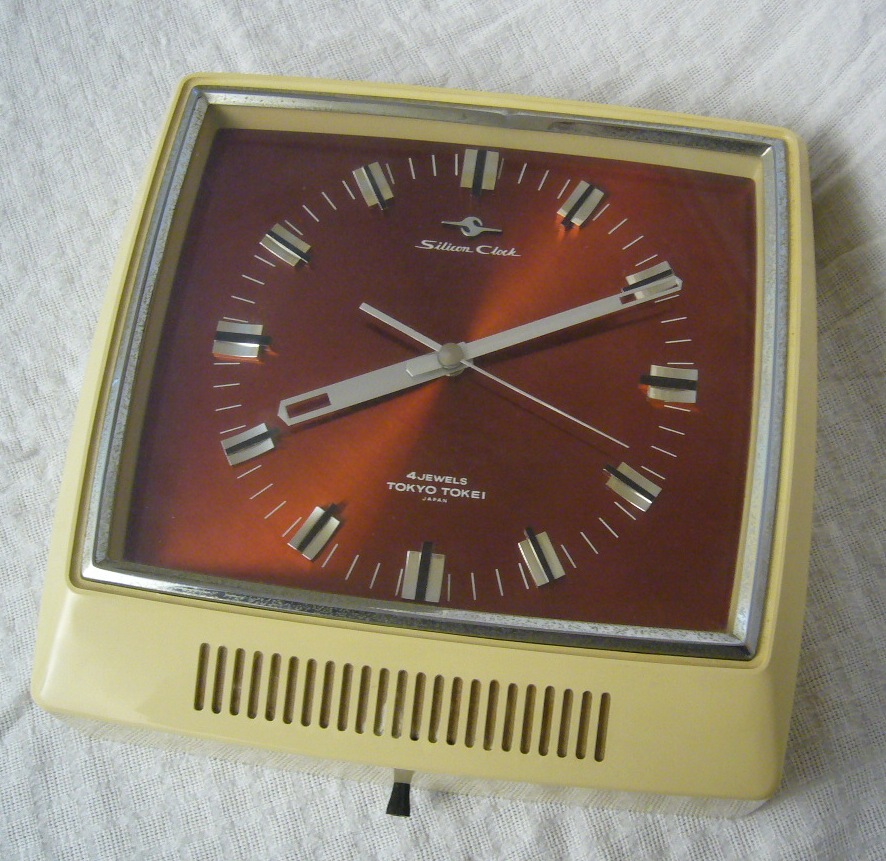 SILICON Vintage Retro Tokei Tokyo 4 Jewel Japan Wall Clock Antique
