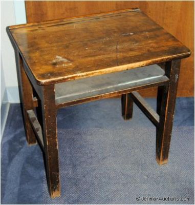 Vintage Milton Bradley Co Wooden School Desk Antique Price