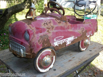 vintage pedal firetruck