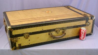 Vintage Slim Hartmann Tourobe Wardrobe Steamer Trunk Suitcase