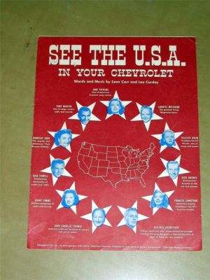1948 see the usa in your chevrolet sheet music antique price see the usa in your chevrolet sheet music