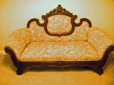 Antique Victorian Sofa Settee Carved Shieldback 1880 S Antique Victorian Sofa Settee Carved Shieldback 1880 S