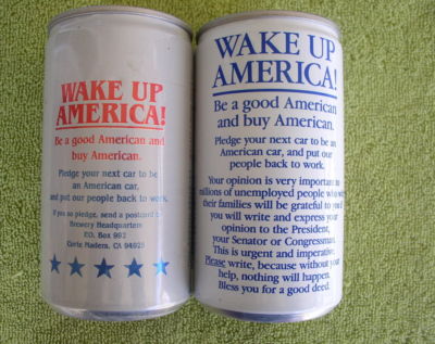 2 1979 Falstaff Beer Cans Wake Up America General Br B O 2 1979 Falstaff Beer Cans Wake Up
