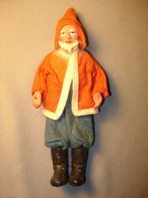 Old Antique SANTA CLAUS FIGURINE DOLL GERMANY Vintage Figure Christmas ...