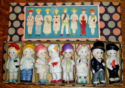 vintage bisque penny dolls