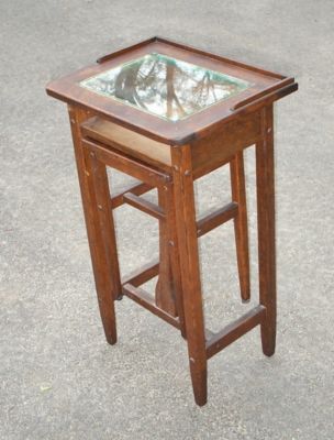 Antique Mission Oak Cushman Betumal Telephone Table Desk