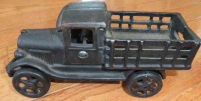 vintage cast iron truck
