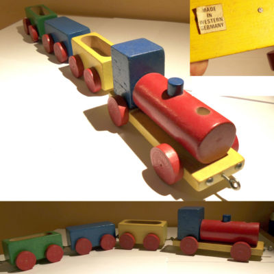 vintage wooden train