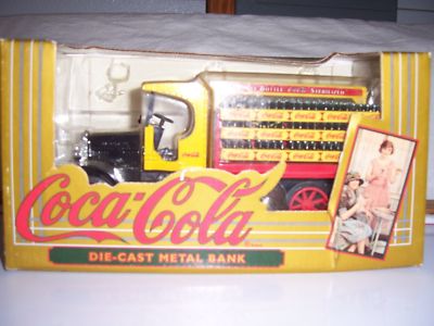 coca cola die cast metal bank