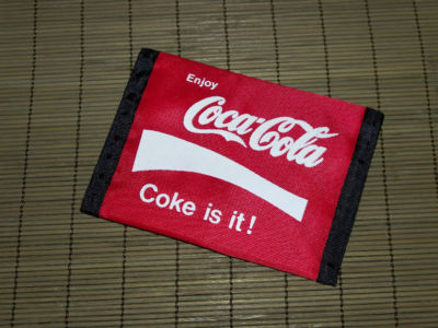 Coca Cola Poly Wallet, Red with Black trim, Coke Logo, Coke is it