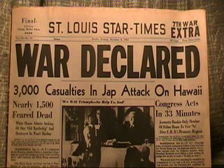 St. Louis Star-Times Newspaper Monday Evening December 8, 1941 &quot;WAR DECLARED&quot; -- Antique Price ...
