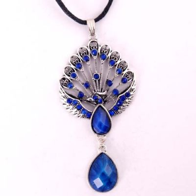 FASHION ANTIQUE&VINTAGE STYLE CRYSTAL PEACOCK PENDANT CHARMS NECKLACE ...