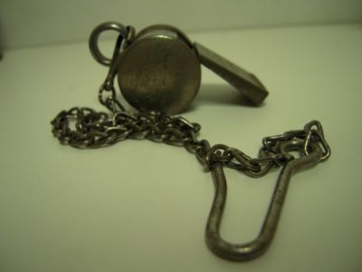VINTAGE ORIGINAL POLICE SPECIAL WHISTLE W/CHAIN MADE IN GERMANY JB ...