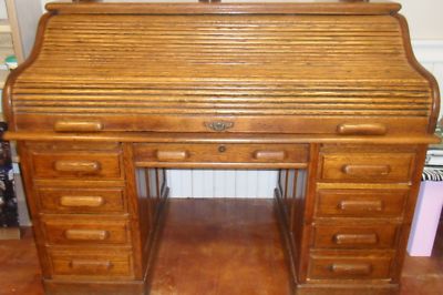 Antique Oak Roll Top Desk Antique Price Guide Details Page