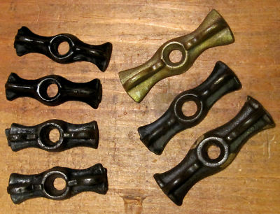 7 Old Cast Iron Turn Buckle Cupboard Door Latches Vintage Cabinet
