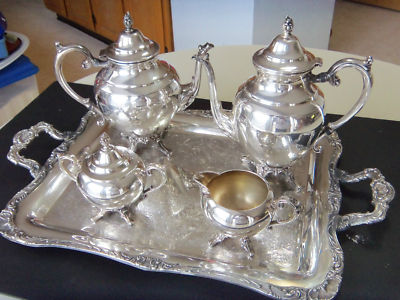 1897 Milton Antique 5 Pc Silverplate Tea Coffee Set By Wm Rogers