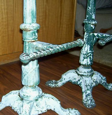 antique iron bar stools