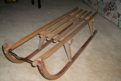 Vintage Wooden Sled -- Antique Price Guide Details Page