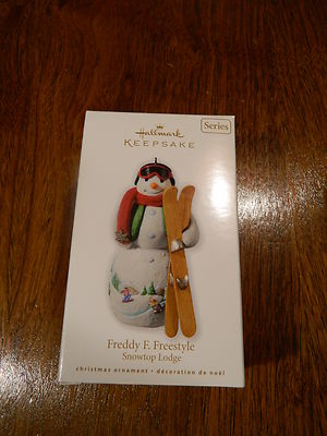 Hallmark Keepsake Ornament Snowtop Lodge Freddy F Freestyle 2010 6th #6 Skiis