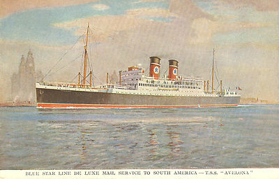 Blue Star Line's AVELONA of 1927 (torpedoed and sunk off Finisterre in ...