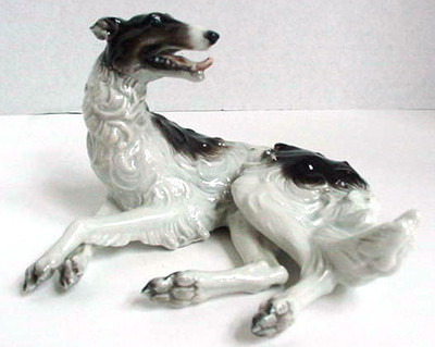 Vintage Rosenthal Porcelain Figurine of a Borzoi Dog -- Antique Price ...