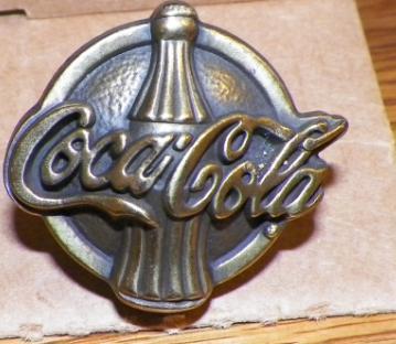 10 Brand New Coca Cola Drawer Knobs In Antique Brass With Screws