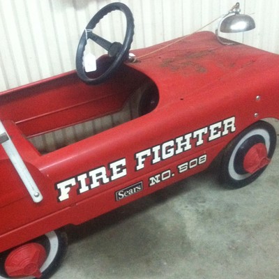 firefighter pedal car