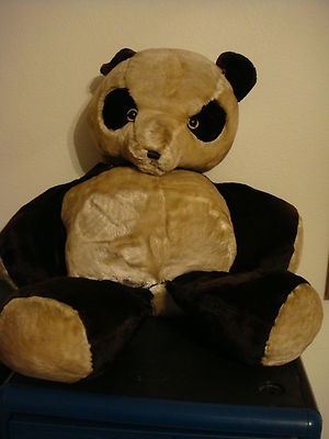 Antique Vintage Stuffed Panda Bear Early 1940's -- Antique Price Guide