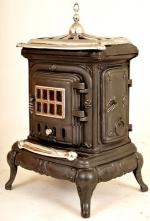 Antique Stoves Price Guide Antique American Cast Iron Nickel Victorian Parlor Wood Cook Stove Red 1895