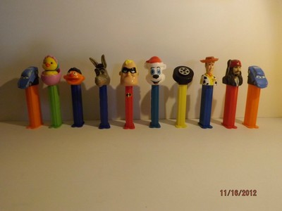 Pez Dispenser Elmo Cars Shrek Woody Pirates Incredibles Collectibles ...