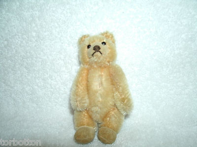 Antique Teddy Bear Brown Glass Eyes Jointed Arms & Legs Hand Stitched very good -- Antique Price
