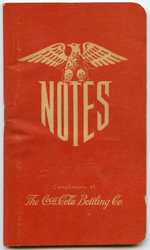1943 Notebook The Coca Cola Bottling Company Calendar Measurements 
