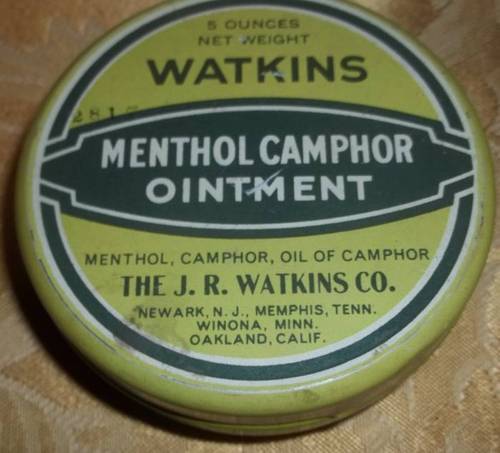 Watkins Menthol Camphor Ointment Vintage TIN -- Antique Price Guide ...