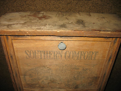 Vintage Southern Comfort Bottle And Glass Cabinet Antique Price