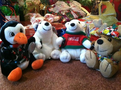 coca cola polar bear plush 1998